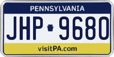 PA license plate JHP9680