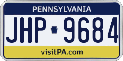 PA license plate JHP9684