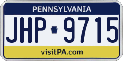 PA license plate JHP9715
