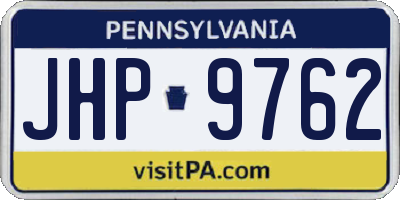 PA license plate JHP9762