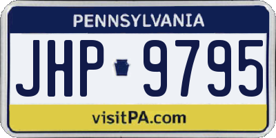 PA license plate JHP9795