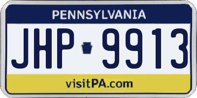 PA license plate JHP9913