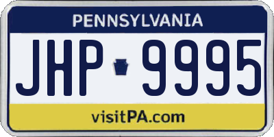 PA license plate JHP9995