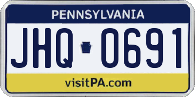PA license plate JHQ0691