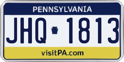 PA license plate JHQ1813