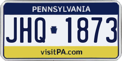 PA license plate JHQ1873