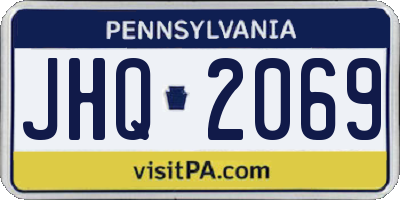 PA license plate JHQ2069