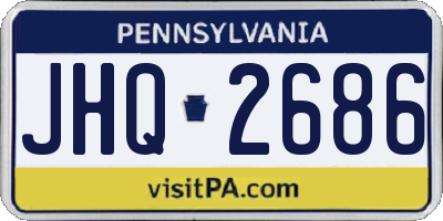 PA license plate JHQ2686