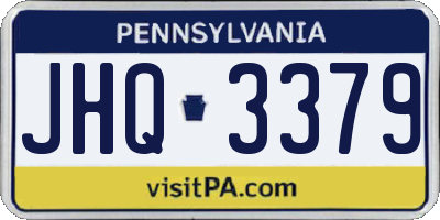 PA license plate JHQ3379