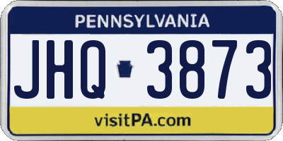 PA license plate JHQ3873