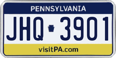PA license plate JHQ3901