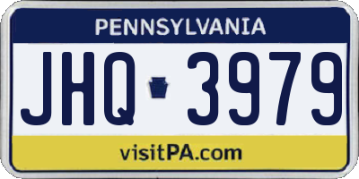 PA license plate JHQ3979