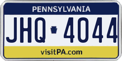 PA license plate JHQ4044