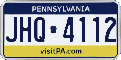 PA license plate JHQ4112