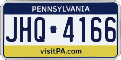 PA license plate JHQ4166
