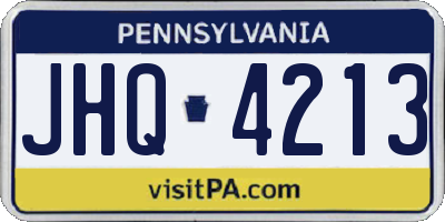 PA license plate JHQ4213