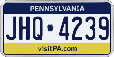 PA license plate JHQ4239