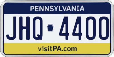 PA license plate JHQ4400