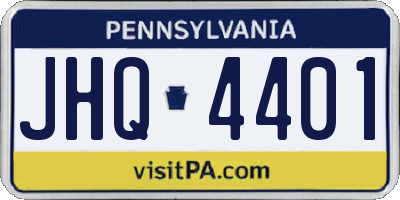 PA license plate JHQ4401