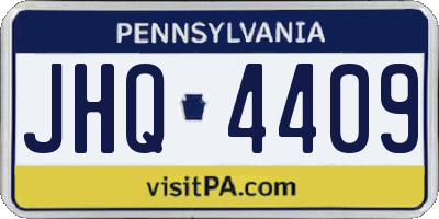 PA license plate JHQ4409