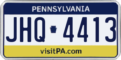 PA license plate JHQ4413