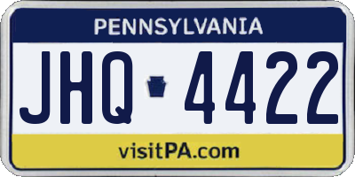 PA license plate JHQ4422