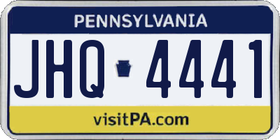 PA license plate JHQ4441