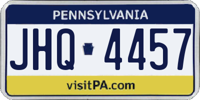 PA license plate JHQ4457