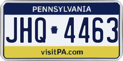 PA license plate JHQ4463