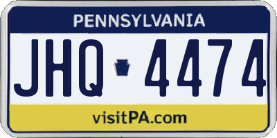 PA license plate JHQ4474