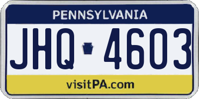 PA license plate JHQ4603