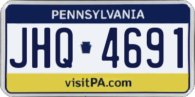 PA license plate JHQ4691