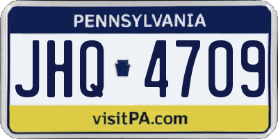 PA license plate JHQ4709