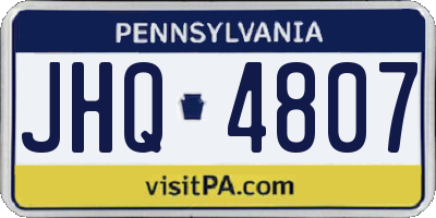 PA license plate JHQ4807