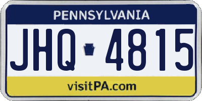 PA license plate JHQ4815