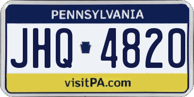 PA license plate JHQ4820