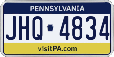 PA license plate JHQ4834