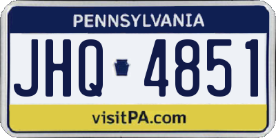 PA license plate JHQ4851