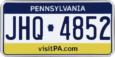 PA license plate JHQ4852
