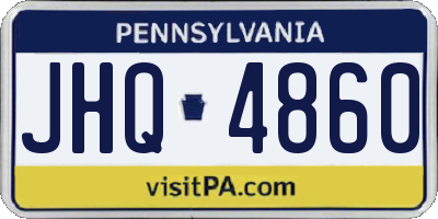 PA license plate JHQ4860