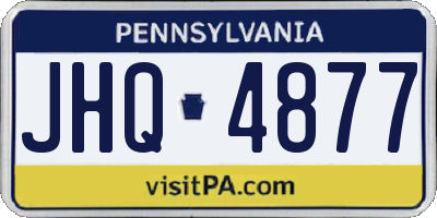 PA license plate JHQ4877
