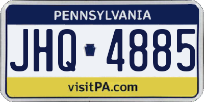 PA license plate JHQ4885
