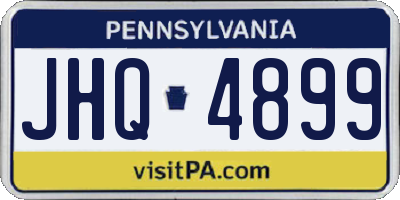 PA license plate JHQ4899