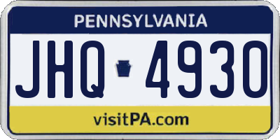 PA license plate JHQ4930