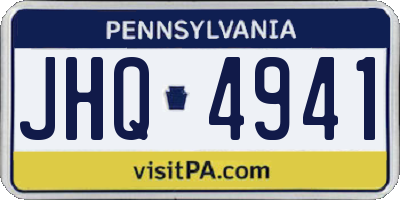 PA license plate JHQ4941