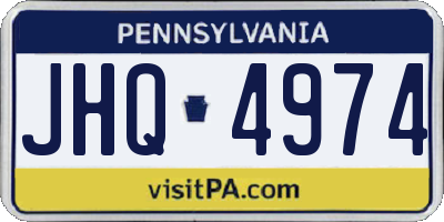 PA license plate JHQ4974