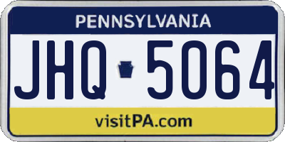 PA license plate JHQ5064