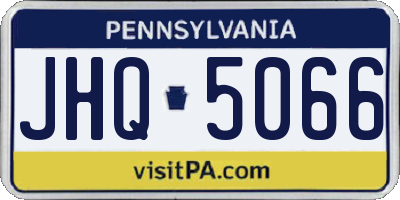 PA license plate JHQ5066