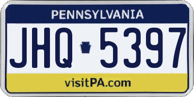 PA license plate JHQ5397