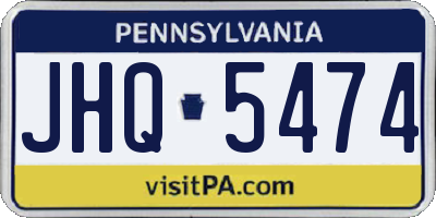 PA license plate JHQ5474